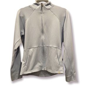 SALOMON Hoodie Pale Blue Full Zip Performance SoftShell Outdoor Jacket Medium